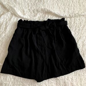 High waisted black shorts